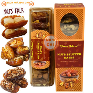 Chà Là Kẹp Hạt Hỗn Hợp Mix Hạnh Nhân Óc Chó Macca Mứt Điều 180G Hộp Giấy Quà Tết Sang Trọng Cực Ngon Dinh Dưỡng