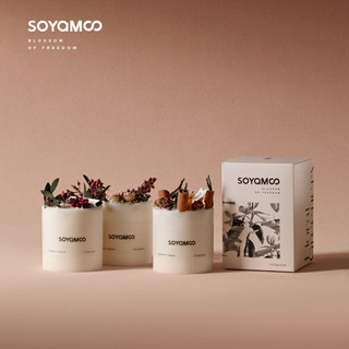 [Kèm Đế] Nến Thơm SOYAMOO Floral Forest Sáp Đậu Nành Giúp Thư Giãn, Giảm Stress, Hương Tự Nhiên