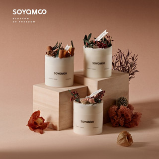 [Kèm Đế] Nến Thơm SOYAMOO Floral Forest Sáp Đậu Nành Giúp Thư Giãn, Giảm Stress, Hương Tự Nhiên