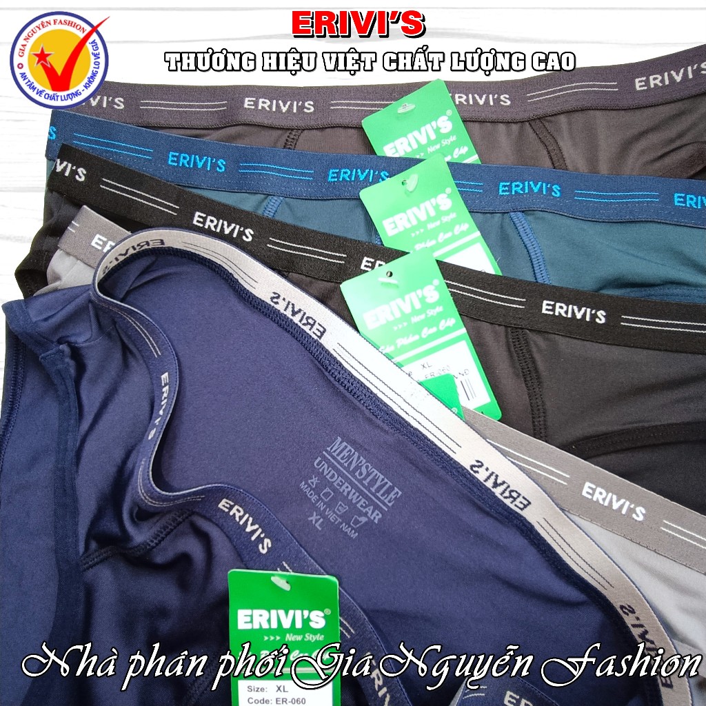 Bộ 5 Quần lót nam ERIVIS lưng nhỏ - Thun lạnh cao cấp