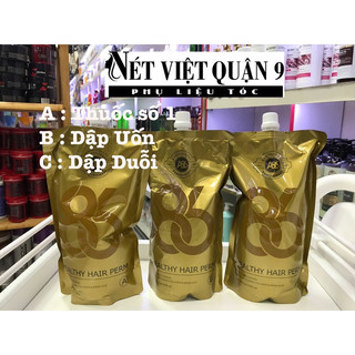  Thuốc duỗi tóc uốn tóc A86 vàng hương thơm Socola cho Salon dung tích 1000ml 