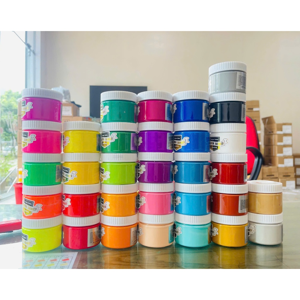 [SUNWAYART] Màu Acrylic Sunway + Màu nhũ Acrylic Sunway 100ml