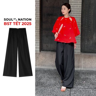 Quần Trouser Nữ Ống Rộng chất liệu lụa, đứng form, thoáng mát, hạn chế nhăn khi mặc - SOUL OF A NATION