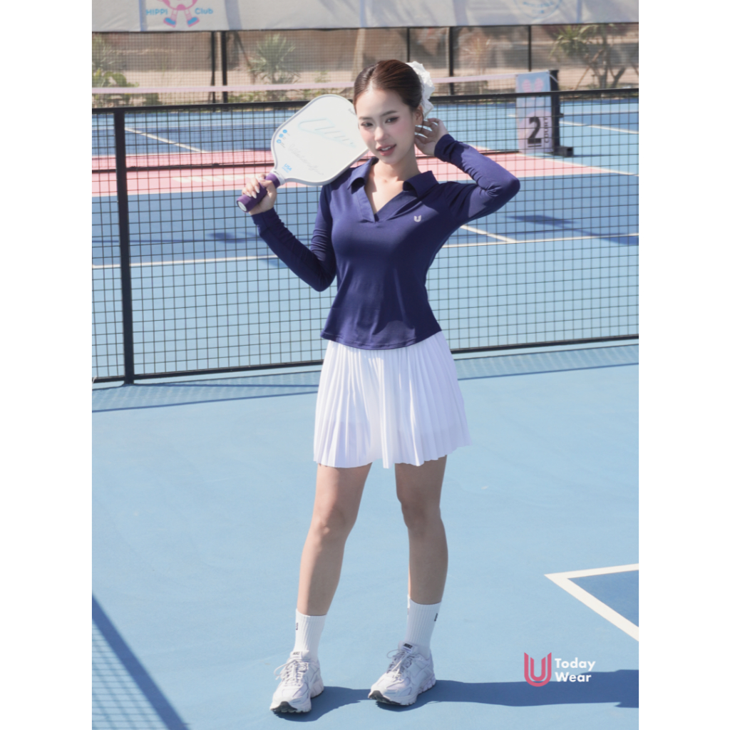 [XẢ HÀNG GIÁ SỐC] Áo thun dài tay thể thao nữ Kylie Top Today U Wear cổ chữ V tôn dáng tập gym yoga cầu lông pickleball | BigBuy360 - bigbuy360.vn