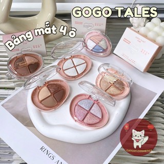 [GOGO TALES] Bảng Phấn Mắt GOGO TALES 4 Ô Nhũ Lì, Quả Trứng Mini Bỏ Túi, Glittering Colorful (GT733)