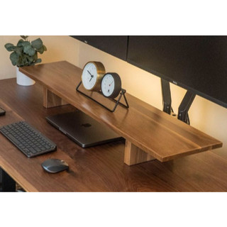 kệ gỗ tự nhiên ghép kê cao màn hình cho bàn làm việc và tủ Tivi Dài50Rộng25Cao12cm TEAK