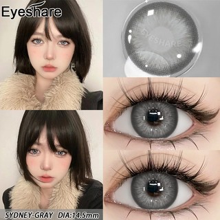 SYDNEY kính áp tròng lens mắt to lens màu xám độ giãn 14.5mm 1 cặp hsd 12 tháng kèm khay
