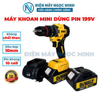  Máy khoan mini dùng pin KHÔNG CHỔI THAN DWT 199V đầu 10mm 3 chức năng siêu khỏe bảo hành 12 tháng 