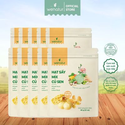 [COMBO SỈ GIÁ TỐT] Combo Hạt sấy mix củ sen we'natur 60g