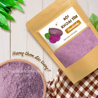 Bột khoai lang tím nguyên chất 100g, bột tạo màu, mùi thơm, dùng làm bánh, pha trà sữa, nấu chè