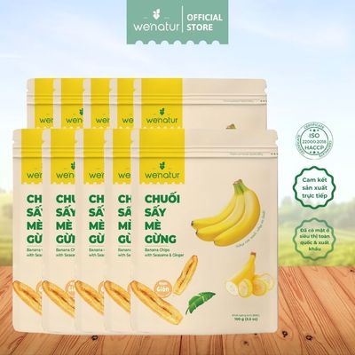 [COMBO SỈ GIÁ TỐT] Combo Chuối sấy mè gừng we'natur 100g