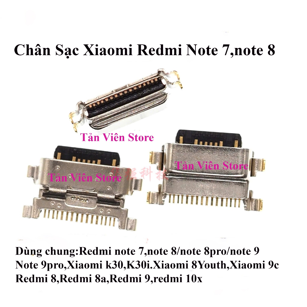 Set 10c Chân sạc xiaomi redmi Note 7,note 9,redmi 8,note 8,note 8pro,note 8T,redmi 9,Note 9,Note 9s,