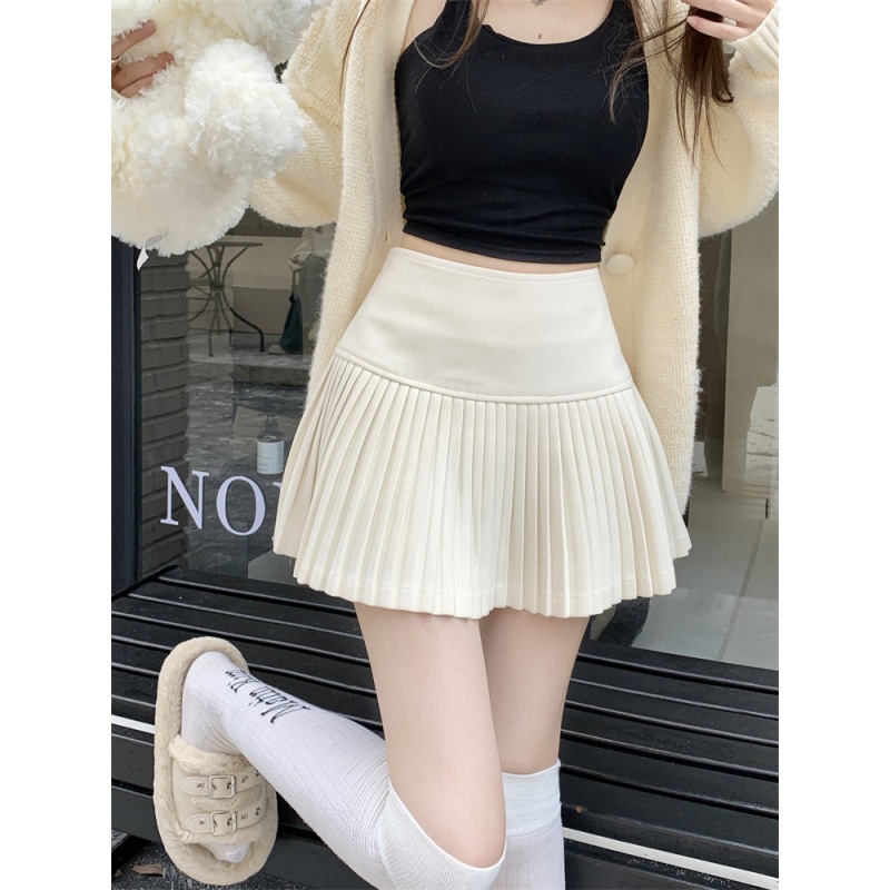 [DELIZ] Chân váy dạ xếp ly tennis dáng ngắn form xòe nhiều màu basic hottrend thu đông hàn quốc CV30 | BigBuy360 - bigbuy360.vn