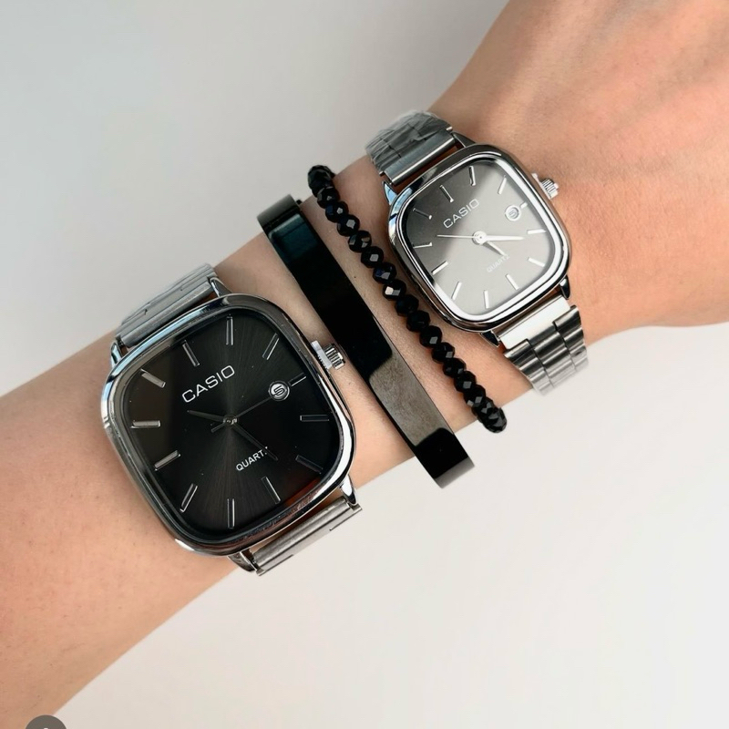 Đồng hồ cặp Casio nam nữ cao cấp phong cách thời trang cổ điển dễ phối đồ cho các cặp đôi