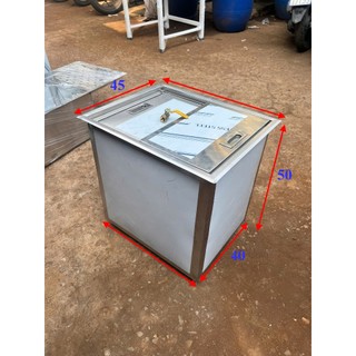 THÙNG ĐỰNG ĐÁ INOX ÂM BÀN INOX ĐẠI CƯỜNG DUNG TÍCH LỚN 55X45X50