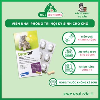  Viên xổ giun Drontal Elanco dành cho chó  1 viên  