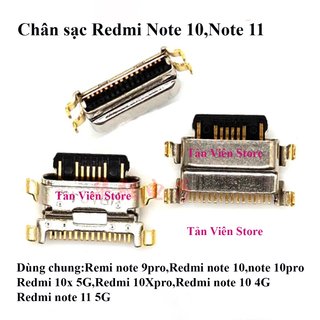 Set 10c Chân sạc Xiaomi Redmi note 10,Redmi note 11 4G,Note 11 5G...Và rất nhiều loại khác