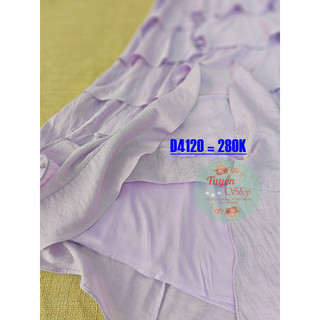 Đầm suông nhún bèo tầng