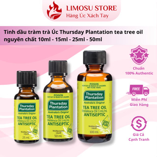 (Date 2029) Tinh dầu tràm trà Úc Thursday Plantation tea tree oil nguyên chất 10ml 15ml 25ml 50ml