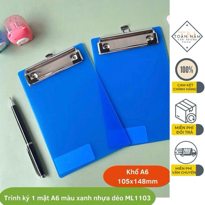 Trình ký A6/ A5/A4 Mylac nhựa dẻo 1103-1102 - kẹp tài liệu, bill, hóa đơn ( 1 cái)