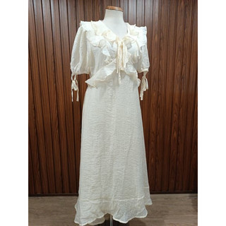 [BYMO PASS] Thanh lý Đầm xòe cổ bèo - Size M