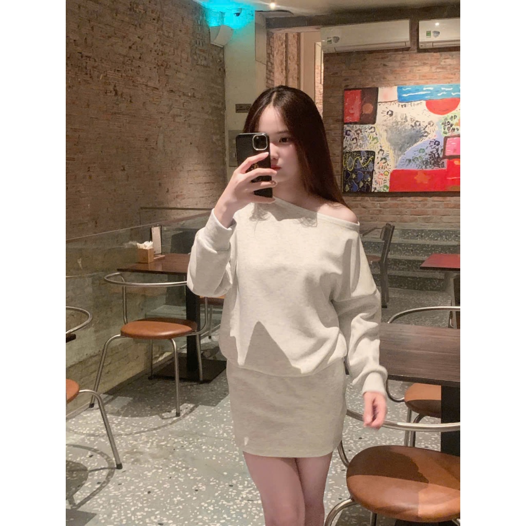 Set Áo Nỉ Trễ Vai Bo Gấu Và Quấn Ống Loe Chất Nỉ 2 Da Cao Cấp Co Dãn BAP STUDIO | BigBuy360 - bigbuy360.vn