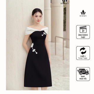 RIMMY - ESTHER Dress Váy dạ tiệc trễ vai thiết kế sang trọng thanh lịch thêu đính thủ công