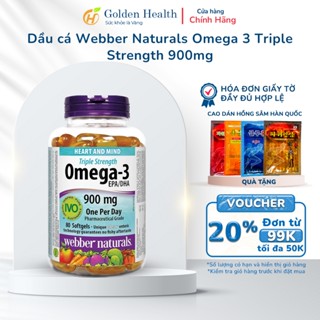 ( HÀNG CHUẨN ) Dầu cá Webber Naturals Omega 3 Triple Strength 900mg