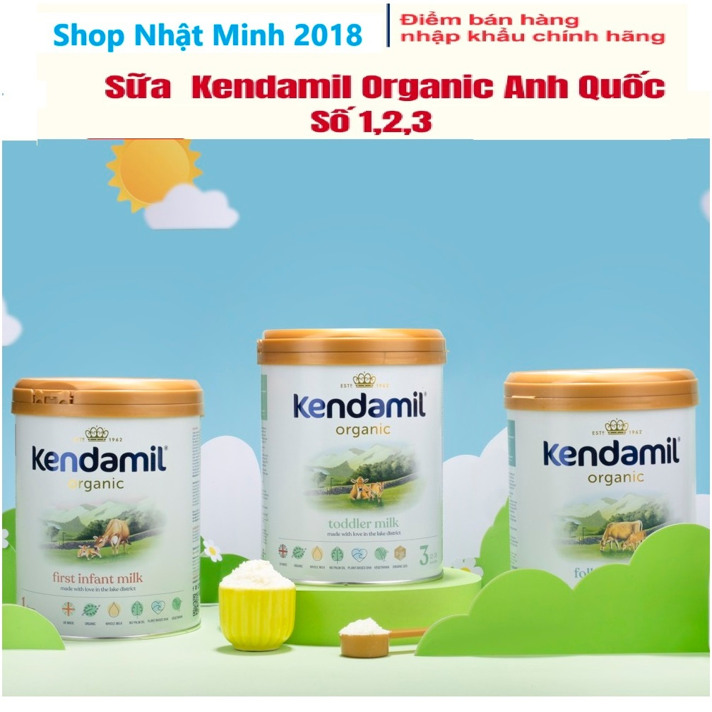 Sữa Kendamil Organic Số 1, 2, 3 Anh Quốc 800g nhập khẩu Chính Hãng sữa bột công thức