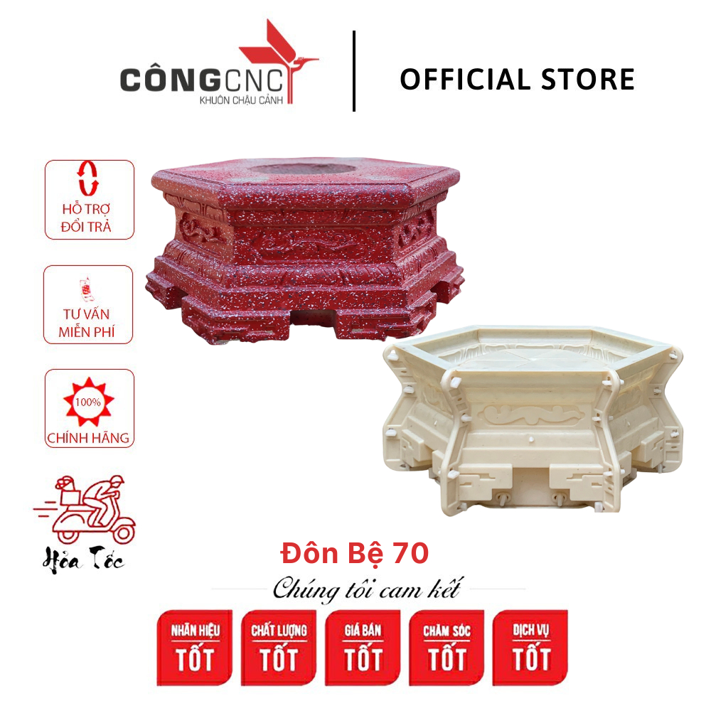 Khuôn Đôn Bệ Lục Giác 70