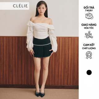 Chân váy ngắn xếp ly dáng xòe lưng cao | COLIN SKIRT - CLÉLIE