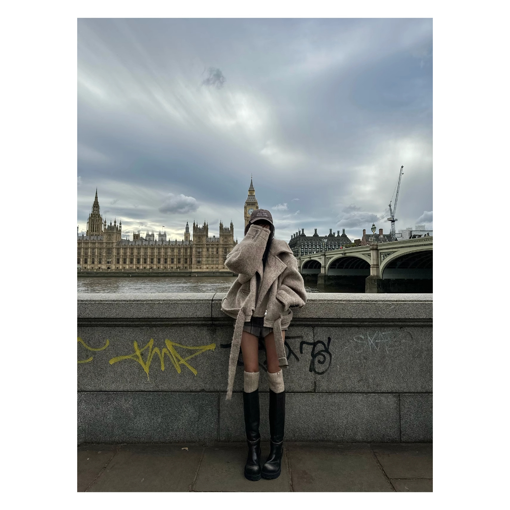 Áo khoác nữ WARDEN EDGE áo lông cừu phong cách đường phố