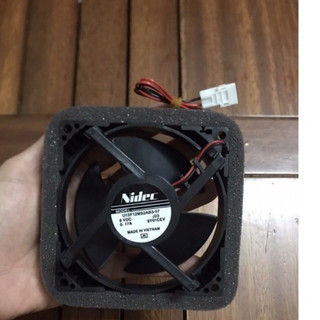 Quạt tủ lạnh DC 8V vuông 9*9cm 2 dây mới