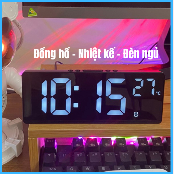 Đồng hồ LED để bàn,Đồng hồ báo thức để bàn,Đồng hồ LED trang trí bàn học,phòng ngủ,bàn làm việc DECO