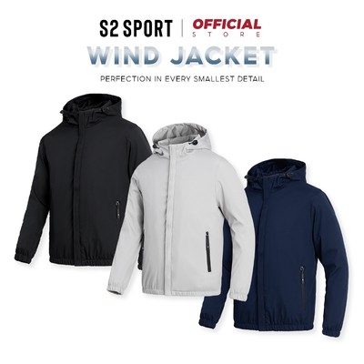 Áo khoác gió nam S2 SPORT có mũ jacket nam cao cấp chống gió chống bụi, giữ ấm, cản nước nhẹ - AG02