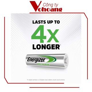 Bộ 4 Pin sạc Energizer TRAY 2000mAh (Bạc)