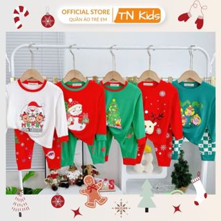 Bộ Dài Tay MINKY MOM Hoạ Tiết Noel cho Bé Trai Bé Gái- Bộ quần áo thu đông dài tay cho bé (18-27kg)