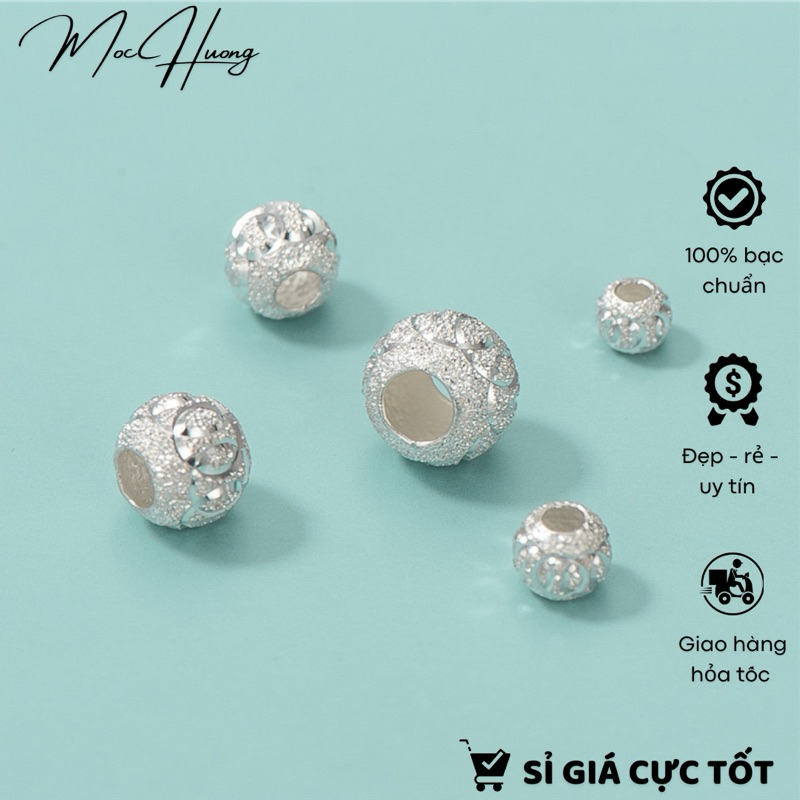 [S925] Charm bạc bi cát - MH182 MOCHUONG JEWELRY