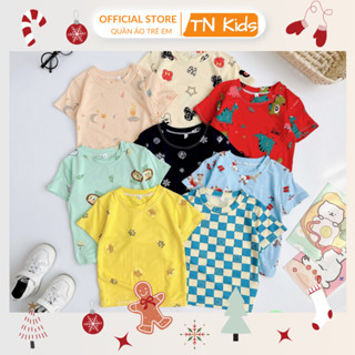 Áo Bé Trai, Bé Gái Minky Mom Vải Thun Lạnh, Bộ Cộc Tay Cho Bé Mặc Ở Nhà TN05