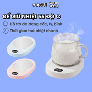 Đế Giữ Nhiệt Đồ Uống Micofi, Đế Để Ly, Khay Giữ Nhiệt Lót Đựng Ly Mini Làm Ấm Cốc Đựng Nước Cà Phê, Sữa, Trà 55 Độ C