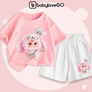 Đồ bộ bé gái BabyloveGO set Baby Three mùa hè cực xinh cho bé gái
