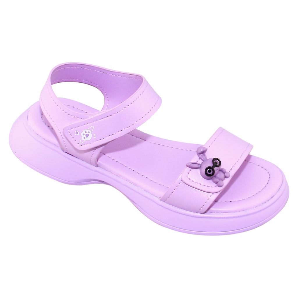 GIÀY SANDAL QUAI HẬU ĐẾ BẰNG HỌC SINH BÉ GÁI BITA'S SENA.02 (ĐEN + HỒNG + TÍM) - BITAS
