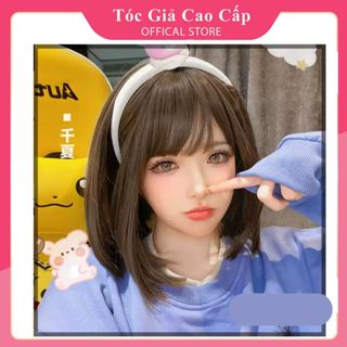 Tóc giả nữ nguyên đầu ngắn đẹp, 31cm, tặng kèm wig, BHT3030