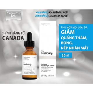 The Ordinary Caffeine Solution 5% + EGCG - Serum Giảm Bọng Mắt, Làm Sáng Vùng Da Mắt, Cấp Nước, 30ml