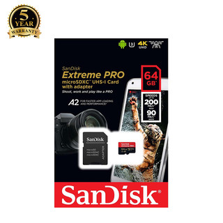 Thẻ nhớ microsdxc sandisk extreme pro v30 u3 4k a2 64gb r200mb/s w90mb/s - bảo hành 5 năm phụ kiện 1986