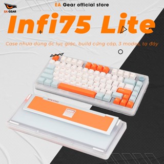 [GIAO NGAY] Bàn Phím Cơ Infi75 Lite Tạ Thép 3 Modes Mạch Xuôi Gasket Mount Hotswap - EA Gear