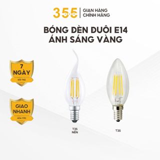  Bóng Đèn LED E14 355 Decor Lighting Bóng LED Ánh Sáng Vàng 4W T35 T35 Nến 