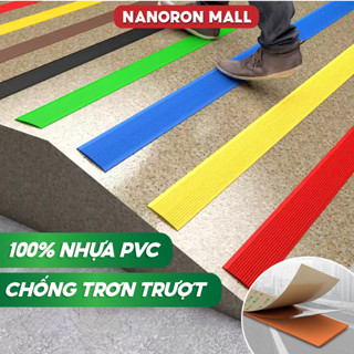 Băng dán chống trơn trượt bậc cầu thang bậc tam cấp NANORON Băng keo chống trượt băng nhựa PVC