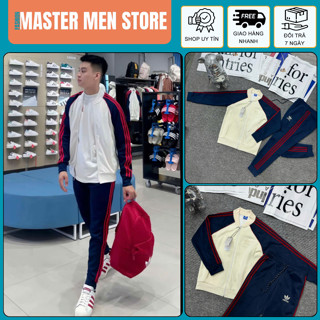 Bộ Nỉ A.Di.Đás Nam Nữ Chất Nỉ Dày Dặn Cao Cấp Phối 3 Sọc Đỏ Phong Cách Boy Phố Hot Trend 2k4