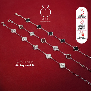 Lắc Tay Cỏ 4 Lá Bạc Ý S925 Cao Cấp | MIA TRANG SỨC BẠC